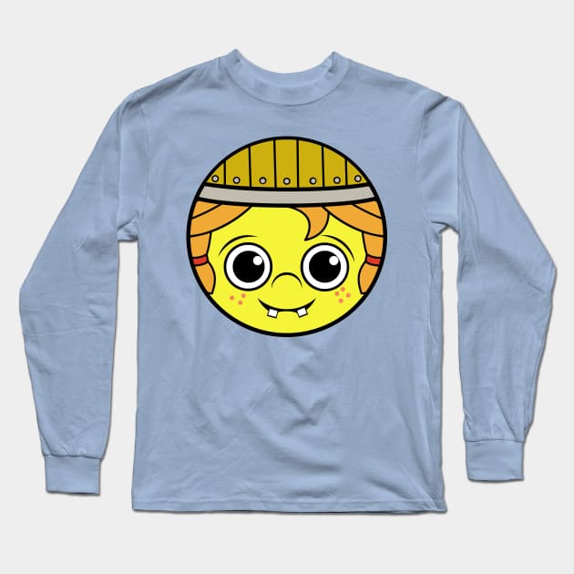 Viking Face Long Sleeve T-Shirt by flimflamsam